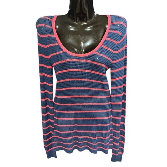 Tommy Bahama Lightweight Summer Striped Blue & Pink Nautical Deadstock Sz XS MSP - Picture 1 of 6